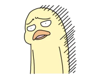 😥 32afa9fc cartoon, character, yellow, bird, illustration telegram sticker