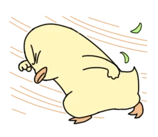 😠 5ad12866 duck, cartoon, angry, wind, funny telegram sticker