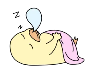 😴 c76479e3 duck, animal, sleeping, lazy, tired, nap telegram sticker