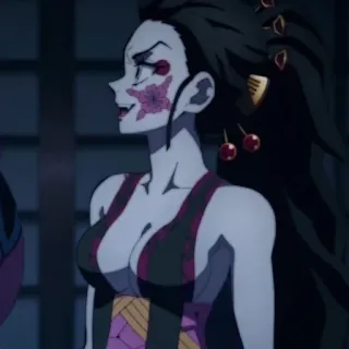 🕊 24ecae28 Daki Demon Slayer anime, demone, Daki, Demon Slayer, femmina telegram sticker