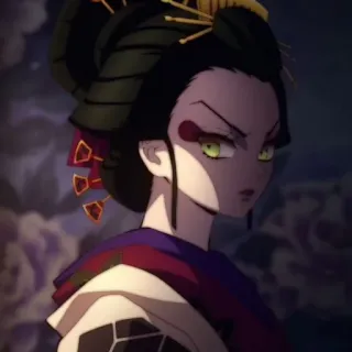 🕊 7745b34c Daki Demon Slayer Anime, Demone, Femmina, Personaggio, Daki, Kimono, Demon Slayer telegram sticker