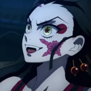 🕊 7c7c17fb Daki Demon Slayer Anime, Demone, Daki, Villain, Sesta Luna Crescente, Kimetsu no Yaiba, Demon Slayer, Fantasy telegram sticker