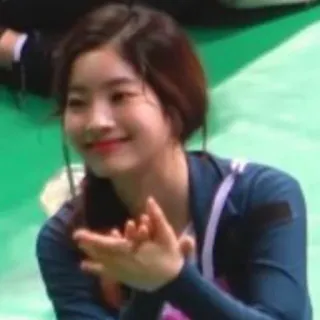 🐒 ea0d94bd woman, smile, portrait, person, applause, clapping telegram sticker