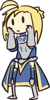🙁 02578b05 Saber Fate/stay night アニメ, ちびキャラ, Fate, セイバー, ファンアート, 漫画 telegram sticker