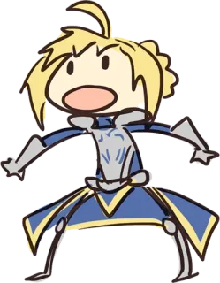 😦 0724b4e5 Saber Fate/stay night アニメ, ちび, セイバー, Fate, ファンアート, 漫画, 面白い telegram sticker