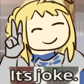 ☝ 3c731cd2 Its joke. ジョーク, 面白い, ユーモア, アニメ telegram sticker
