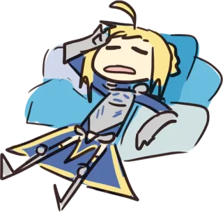 😩 6131d165 Saber Fate アニメ, セイバー, ちび, Fate, 可愛い, キャラクター telegram sticker