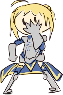 🤭 99006365 Saber Fate/stay night アニメ, キャラクター, 剣, 騎士, Fate Stay Night, セイバー telegram sticker
