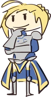 😏 cb220259 Saber Fate/stay night アニメ, キャラクター, セイバー, Fate Stay Night, 金髪, 鎧 telegram sticker