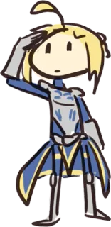 👀 e69c30d5 Saber Fate/stay night セイバー, Fate/stay night, アニメ, キャラクター, 敬礼 telegram sticker