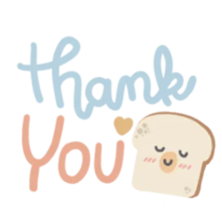 🙏 66490964 Thank You 감사합니다, 토스트, 귀여운, 감사, 귀여운 telegram sticker