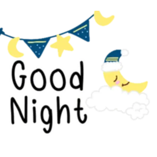 🌝 8a5587e5 Good Night 잘자요, 달, 잠, 밤, 별, 구름 telegram sticker