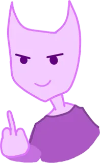 🖕 5ddf8d38 가운데 손가락, 무례한, 모욕적인 제스처, 모욕적인, 만화 캐릭터 telegram sticker