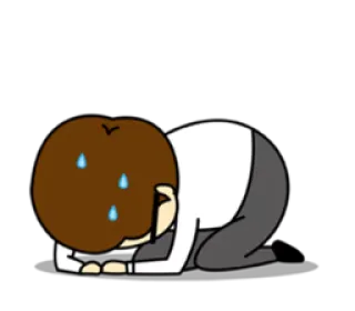 😓 68bae0da homme d'affaires, stressé, confus, s'inclinant, désespéré telegram sticker