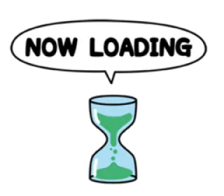 💻 ec2d9110 NOW LOADING Chargement, Sablier, Attente, Progression, Temps telegram sticker