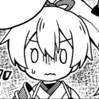 😢 bd210ded Anime, Manga, Personaggio, Scioccato, Sorpreso, Carino telegram sticker