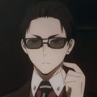 💸 6cd1903d Daisuke Kambe The Millionaire Detective Balance: Unlimited Anime, Détective, Riche, Lunettes, Costume, Personnage telegram sticker