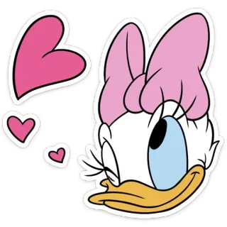 ❤️ 31b5c65c Daisy Duck Daisy Duck, Cartoon, Disney, Herz, Liebe, Süß telegram sticker