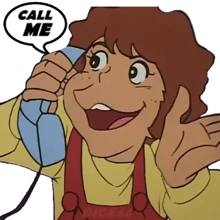 📞 22d4ffed CALL ME โทรหาฉัน, โทรศัพท์, กำลังคุย, การ์ตูน, เรโทร telegram sticker