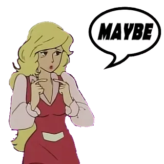 😩 dc94e2e7 MAYBE อาจจะ, ผู้หญิง, คำถาม, การ์ตูน, ผมบลอนด์ telegram sticker