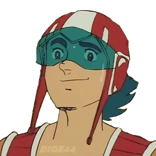 😅 deeaec05 อนิเมะ, หมวกกันน็อก, ตัวละคร, การ์ตูน, วินเทจ, เรโทร telegram sticker