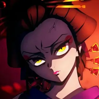 💄 36c883aa Daki Demon Slayer Daki, Demon Slayer, Anime, Mujer, Villana, Luna Superior Seis whatsapp sticker