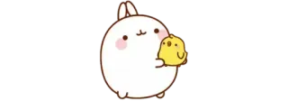 🧸 0a274a97 Molang Molang, Piu Piu, lapin, mignon, kawaii telegram sticker