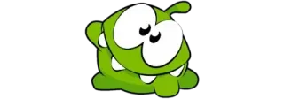 🧸 244ce702 Om Nom Cut the Rope Om Nom, Cut the Rope, monstre vert, personnage de dessin animé, personnage de jeu telegram sticker