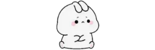 🧸 989d6c8a lapin, mignon, kawaii, animal, dessin animé telegram sticker