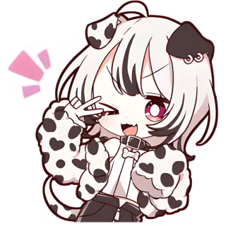 Далматинская тян @Nyasticks telegram stickers