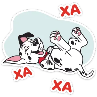 😂 ea4c0563 XA XA XA dalmatian, dog, puppy, cartoon, cute telegram sticker