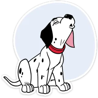 😞 61f32ac4 dalmatian, anak anjing, anjing, kartun, hewan, lucu telegram sticker