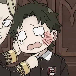 🌄 b1c6ab4e anime, llorando, triste, uniforme escolar, dibujos animados telegram sticker