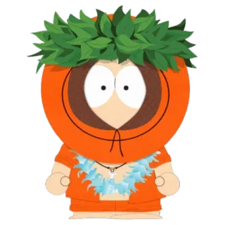 ☀️ 77227743 Kenny McCormick South Park kreskówka, Kenny, South Park, lei, Halloween, animowany telegram sticker