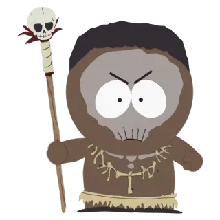 💀 8cd33fba Chef South Park kreskówka, South Park, kucharz, czaszka, straszny telegram sticker