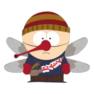 🐝 a9d1466b Mosquito South Park kreskówka, komar, South Park, postać telegram sticker