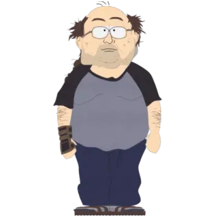 💻 bb1d7ed5 Gamer South Park gracz, South Park, postać, gra wideo, nerd telegram sticker