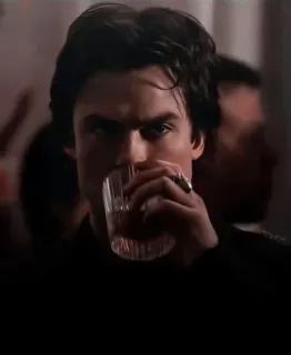 🎭 040b2e2f mężczyzna, picie, szklanka, portret telegram sticker