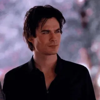 🎭 bcb01624 Damon Salvatore The Vampire Diaries wampir, serial TV, nadprzyrodzone, Ian Somerhalder, Damon, Salvatore, dramat telegram sticker