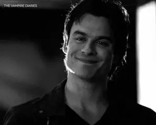 🎭 d822118f Damon Salvatore The Vampire Diaries THE VAMPIRE DIARIES wampir, dramat, nadprzyrodzone, romans, serial młodzieżowy, Ian Somerhalder telegram sticker
