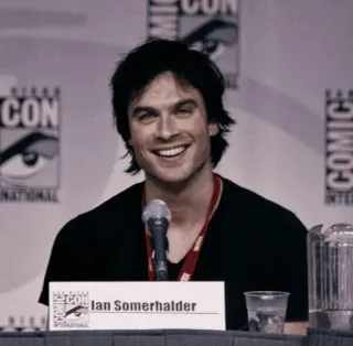 😂 15462461 Ian Somerhalder aktor, selebriti, konvensi, Comic-Con, potret whatsapp sticker