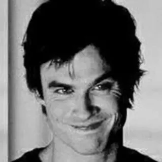 🙂 2fc44ea0 Damon Salvatore The Vampire Diaries vampir, acara tv, drama, supranatural, wajah, potret, hitam putih whatsapp sticker