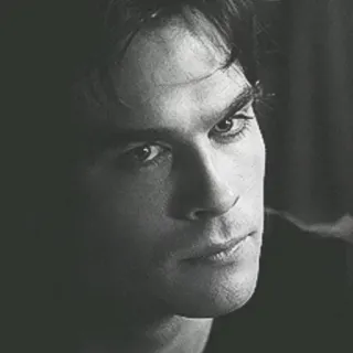 😐 90966f78 Damon Salvatore The Vampire Diaries vampir, hitam putih, acara TV, Ian Somerhalder, Damon, Salvatore whatsapp sticker