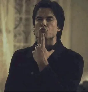 🖤 c37257aa Damon Salvatore The Vampire Diaries Ma cà rồng, Chương trình TV, Ian Somerhalder, Salvatore telegram sticker