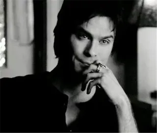 🖤 f3af144b Damon Salvatore The Vampire Diaries ma cà rồng, đẹp trai, u sầu, show truyền hình, Ian Somerhalder telegram sticker