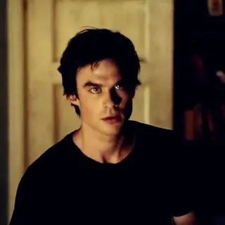 🍷 1993ca73 Damon Salvatore The Vampire Diaries 吸血鬼, 俳優, ポートレート, 男, 顔 telegram sticker