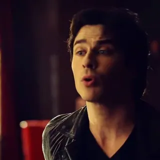 🍷 724d87c0 Damon Salvatore The Vampire Diaries ヴァンパイア, 海外ドラマ, ドラマ, 超自然, イアン・サマーホルダー telegram sticker