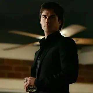 🩸 05d89968 Damon Salvatore The Vampire Diaries vampir, acara TV, supranatural, drama, fantasi, romansa whatsapp sticker