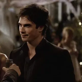 🩸 09280fbf Damon Salvatore The Vampire Diaries vampir, paranormal, fantasi, murung, elegan, menarik, acara TV whatsapp sticker