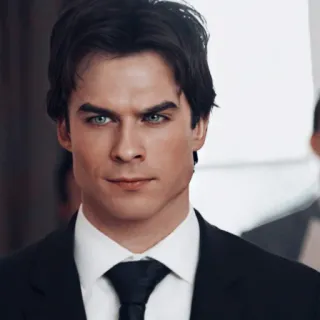 🩸 28473e37 Damon Salvatore The Vampire Diaries Ian Somerhalder, vampir, merenung, misterius, supranatural, gelap, acara TV whatsapp sticker